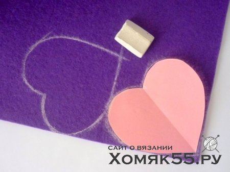 Декоративное сердце из фетра и шерсти своими руками