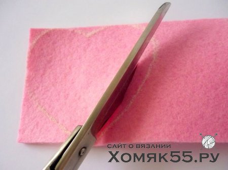 Декоративное сердце из фетра и шерсти своими руками