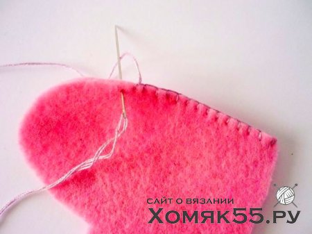Декоративное сердце из фетра и шерсти своими руками