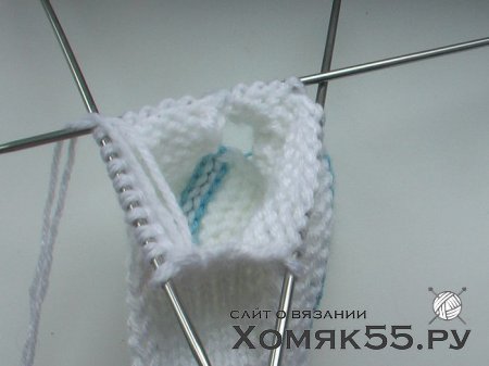 МК Белых пинеток спицами