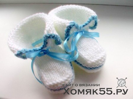 МК Белых пинеток спицами