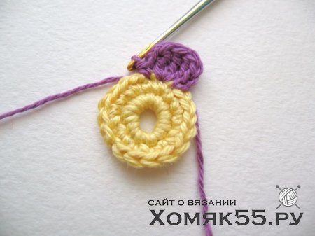 Маленький цветочек, связанный крючком. Мастер-класс
