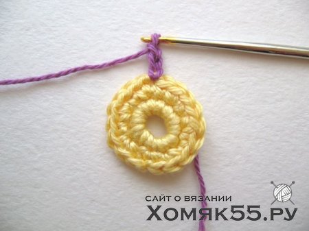 Маленький цветочек, связанный крючком. Мастер-класс