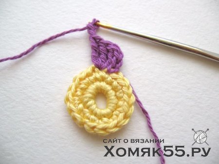 Маленький цветочек, связанный крючком. Мастер-класс