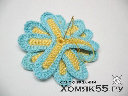 Цветок, связанный крючком. Мастер-класс
