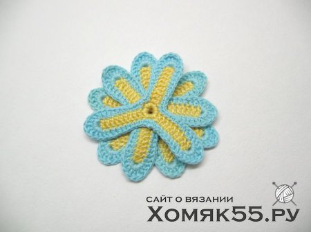 Цветок, связанный крючком. Мастер-класс