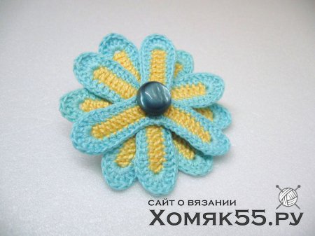 Цветок, связанный крючком. Мастер-класс