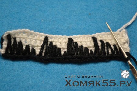 Двухсторонний узор крючком «Зигзаг»