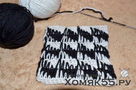 Двухсторонний узор крючком «Зигзаг»
