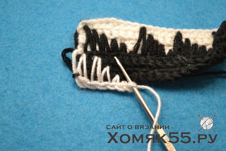 Двухсторонний узор крючком «Зигзаг»