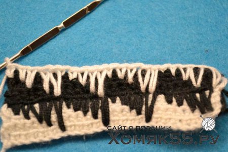 Двухсторонний узор крючком «Зигзаг»