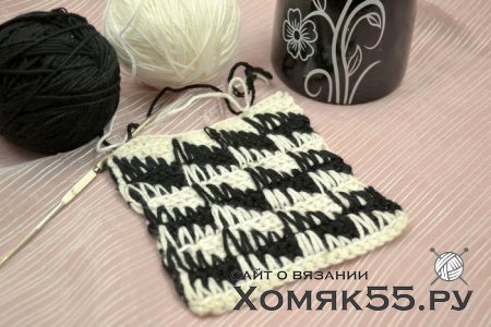 Двухсторонний узор крючком «Зигзаг»