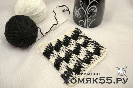 Двухсторонний узор крючком «Зигзаг»