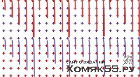 Двухсторонний узор крючком «Зигзаг»