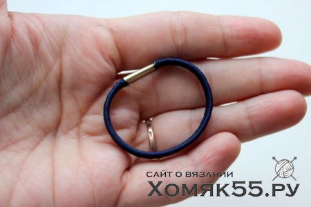 Цветок крючком в волосы: «Синева и бисер»