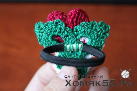 Украшение для волос «Бордовая фиалка»