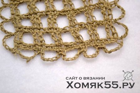 Льняная салфетка крючком