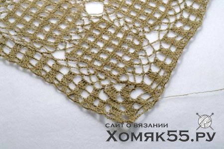 Льняная салфетка крючком