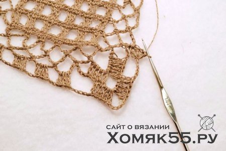 Льняная салфетка крючком