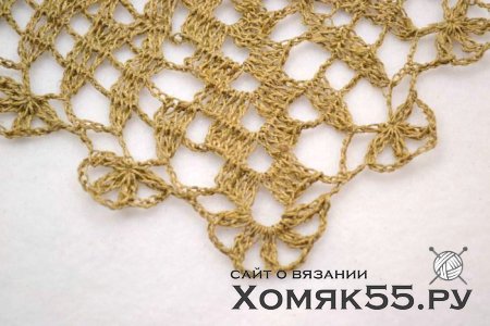 Льняная салфетка крючком