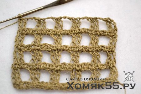 Льняная салфетка крючком