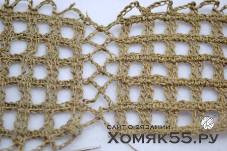 Льняная салфетка крючком