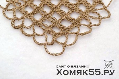 Льняная салфетка крючком