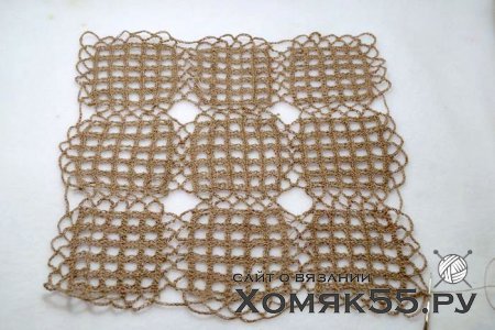 Льняная салфетка крючком
