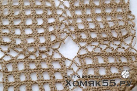 Льняная салфетка крючком