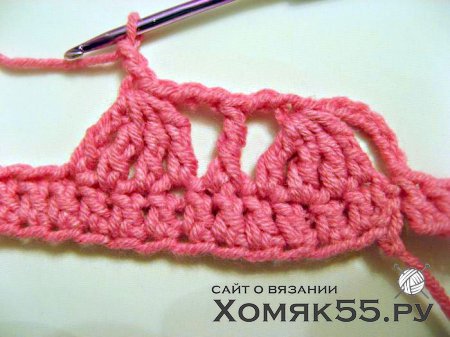 Розовая шляпка крючком