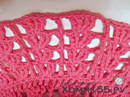 Розовая шляпка крючком