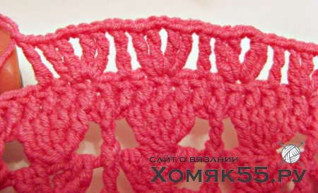 Розовая шляпка крючком
