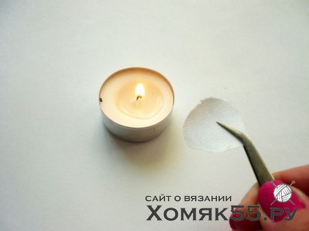 Цветок из шифона и атласной ткани
