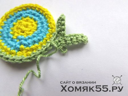 Мастер-класс по вязанию аппликации «Улитка»