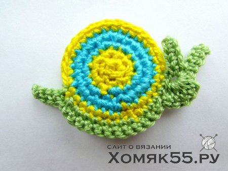 Мастер-класс по вязанию аппликации «Улитка»
