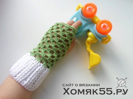 Мастер-класс по вязанию детских ажурных митенок