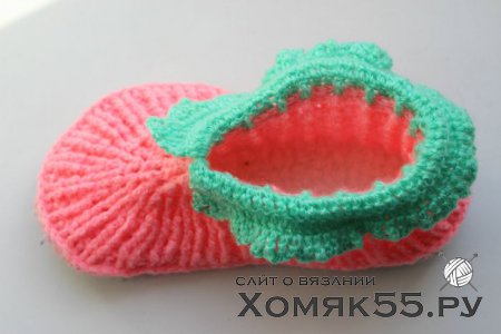 Детские тапочки крючком «Весеннее настроение»