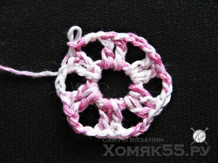 Цветочная салфетка крючком