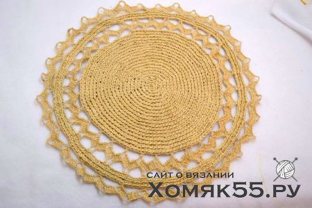 МК Круглая салфетка (вязание крючком)