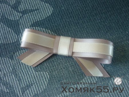 Бантик из атласных лент