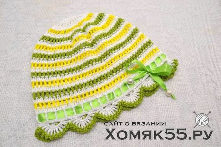 Летняя шапочка для девочки