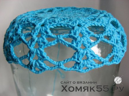 Вязаная шляпа «Голубая лагуна»