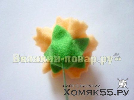 Гвоздика из фетра
