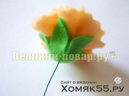 Гвоздика из фетра