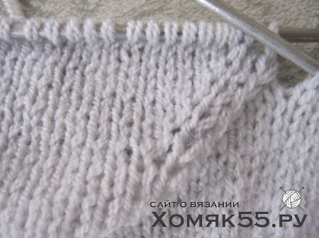 Чепчик вязаный спицами узором «брумстик»