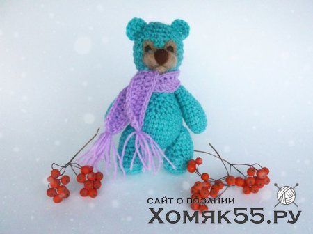 Мятный мишка крючком