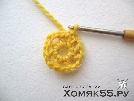 Прихватка из квадратных мотивов «Новогодняя»