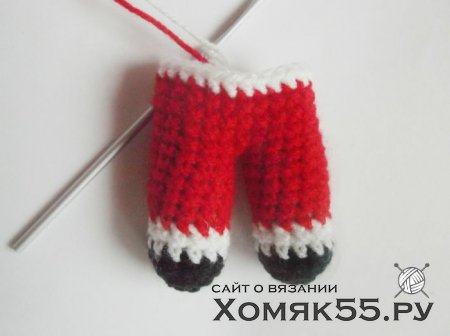 Мишка новогодний крючком