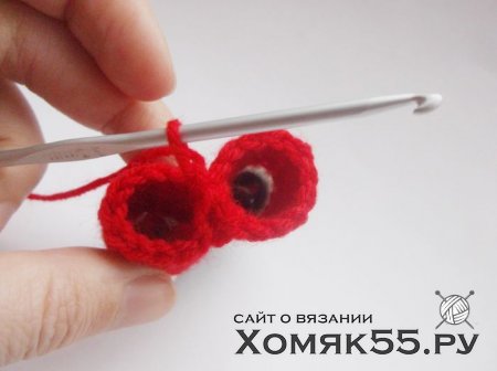 Мишка новогодний крючком