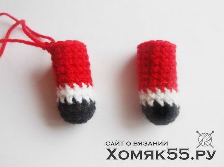 Мишка новогодний крючком